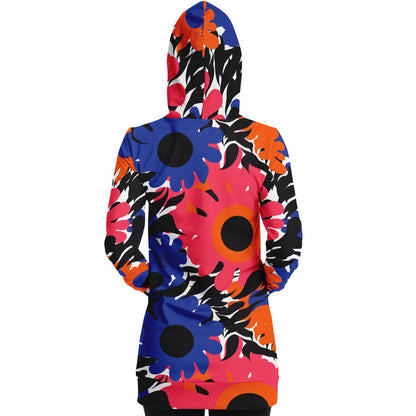 Floral Fashion Longline Hoodie Boho Outfits