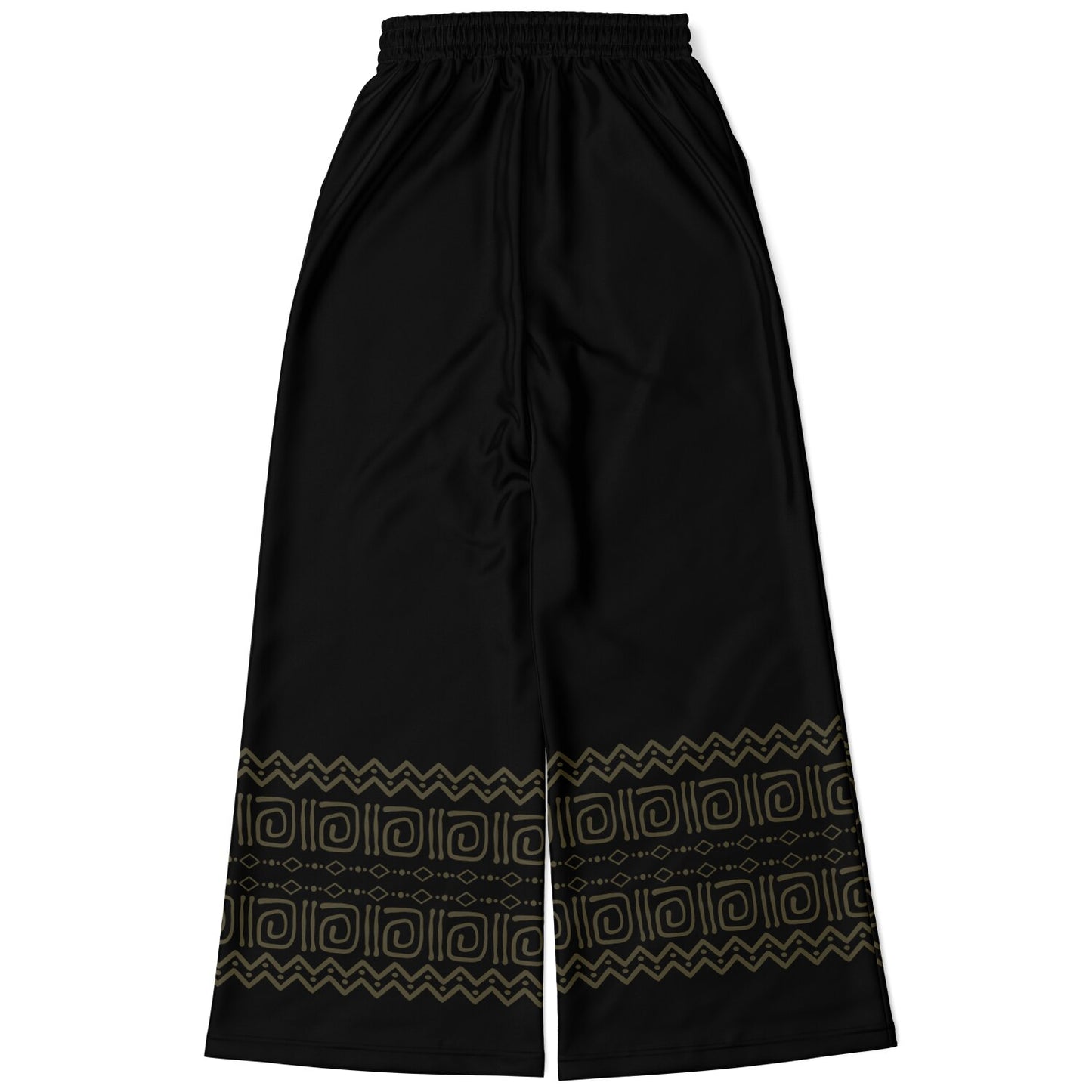 Boho Tribal Flare Joggers – Full Length Festival Pants, Hand Block Print Flare Trousers & Activewear Athletic