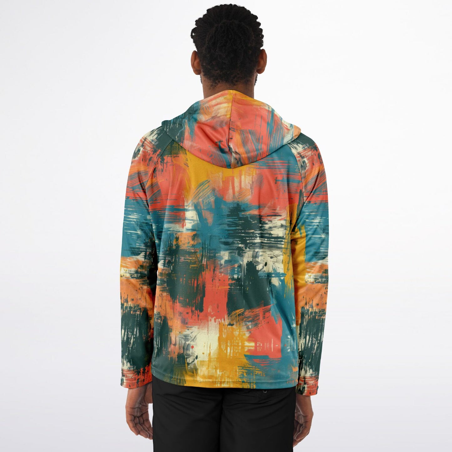 Men’s Long Sleeve Hooded Performance Shirt – “Oops, I Hugged the Paint Wall” Edition