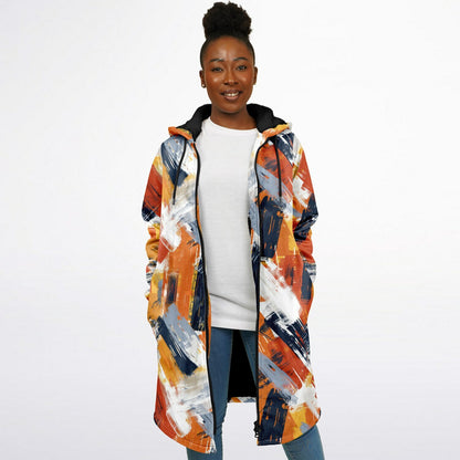 📌 Fall & Winter Warm Hoodie Coat | Abstract Grunge Brushstroke Design