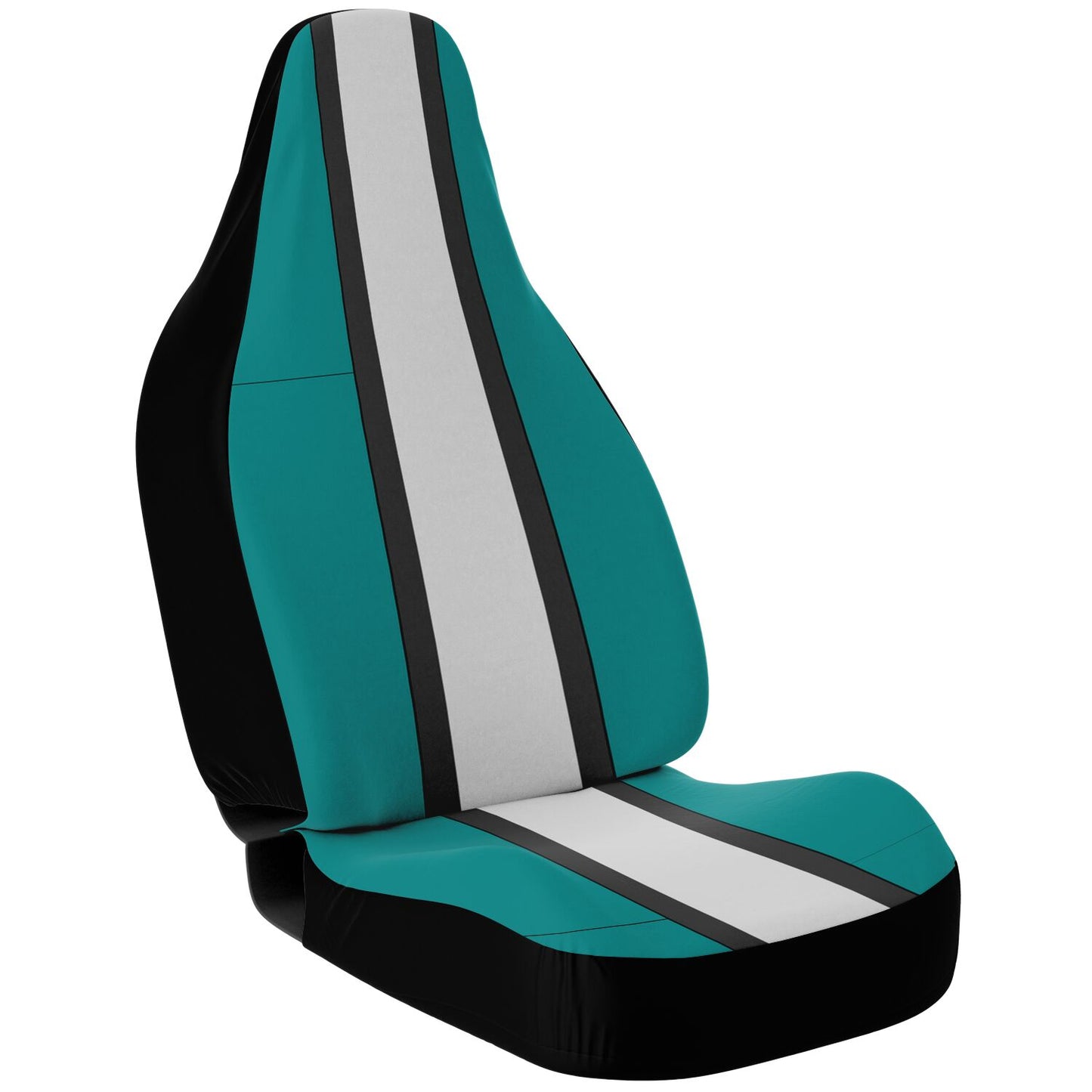Teal Charcoal & Gray Car Seat Covers – Stylish Modern Auto Protection Unique Gift Superb Quality Custom Design