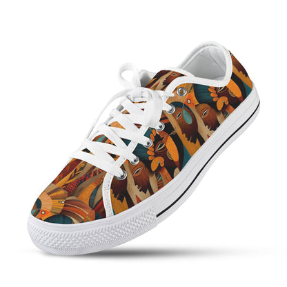 African Art  Low Top Women's Shoes