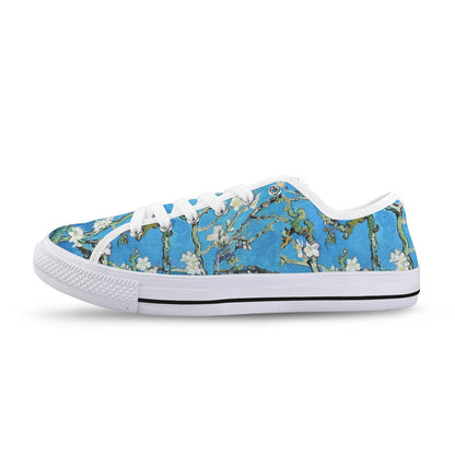 Van Gogh Almond Blossom Low Top Sneakers, Women's Casual Shoes