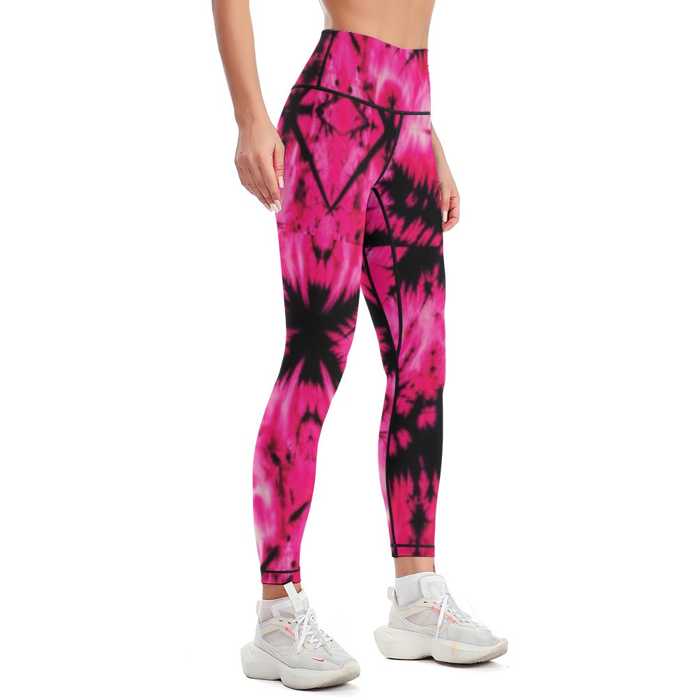 Women's Comfort Pink & Black Sports Yoga Pants