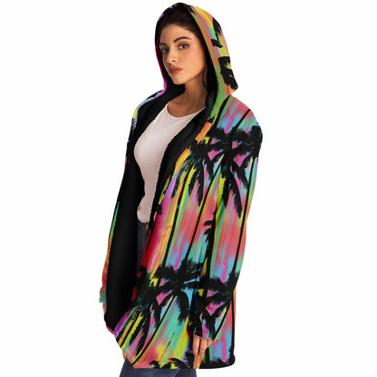 Fantasy Cloak – Abstract Tropical Neon Palm Tree Cloak | Boho Chic Style