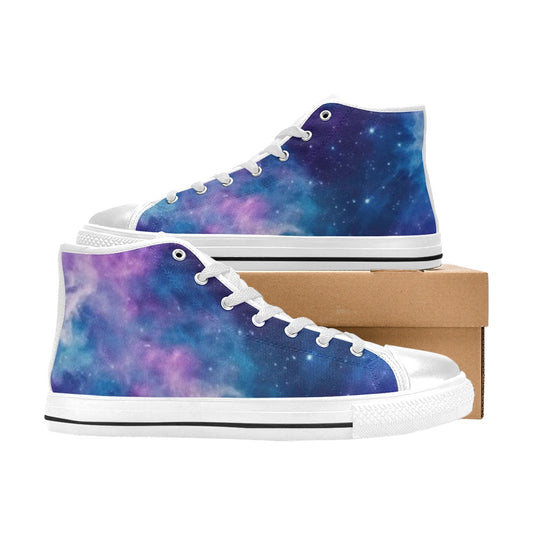 Custom Designed Galaxy Shoes: Custom Celestial High-Top Sneakers