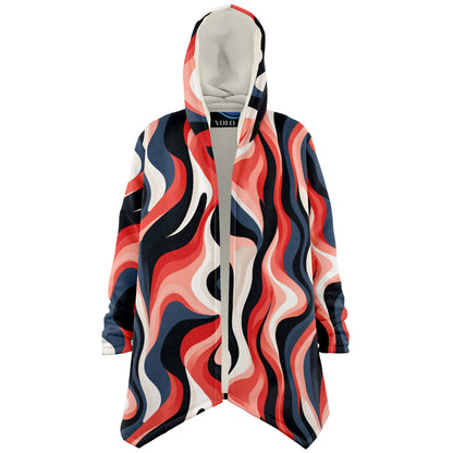 Showstopper Swirl Red Pink White Black Multicolor Hooded Wrap Custom Design