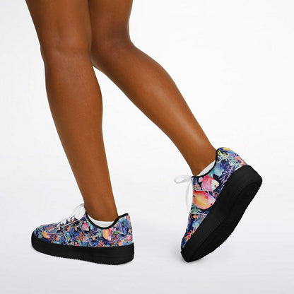 Core Low Shoes – Tropical Fish & Bright Coral Ocean Design Sneakers  Custom Design