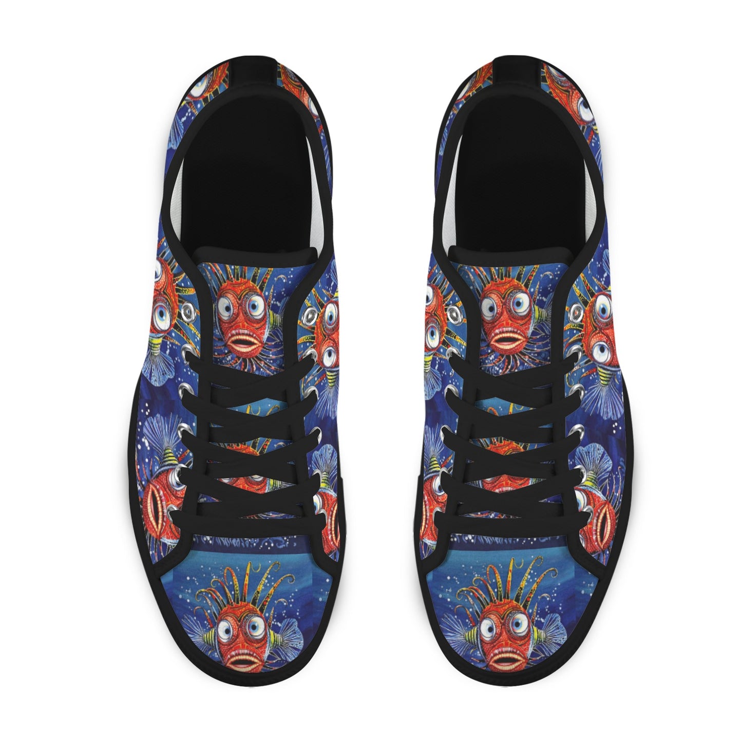 Whimsical Fish Low Top Women's Shoes