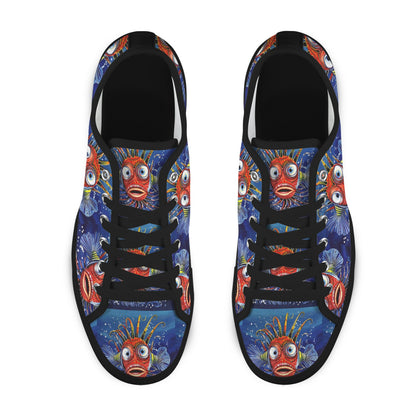 Whimsical Fish Low Top Women's Shoes