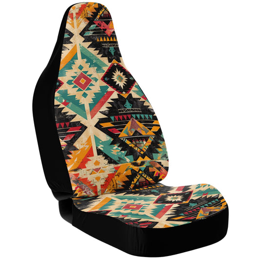 Southwestern Tribal Geometric Car Seat Covers – Vintage Decorative Style