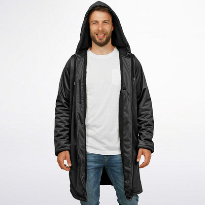 Dark Gray long hoodie with zipper, Warm hooded sweatshirt Unisex, Oversized jacket, Plus sized available copy