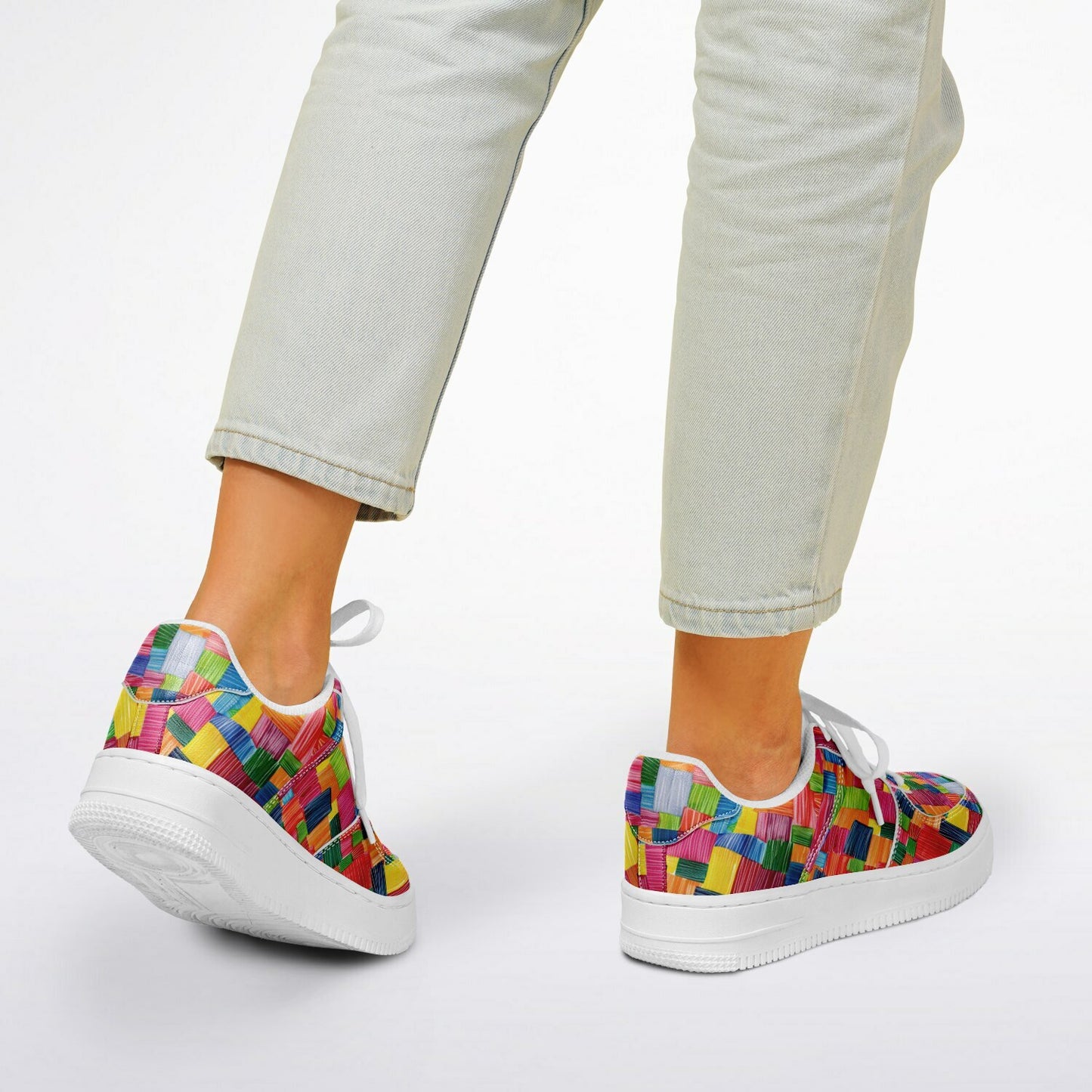 Core Low Shoes, Multi-Colored Sneakers, Custom Fashion Low Tops, Unique Artistic Streetwear