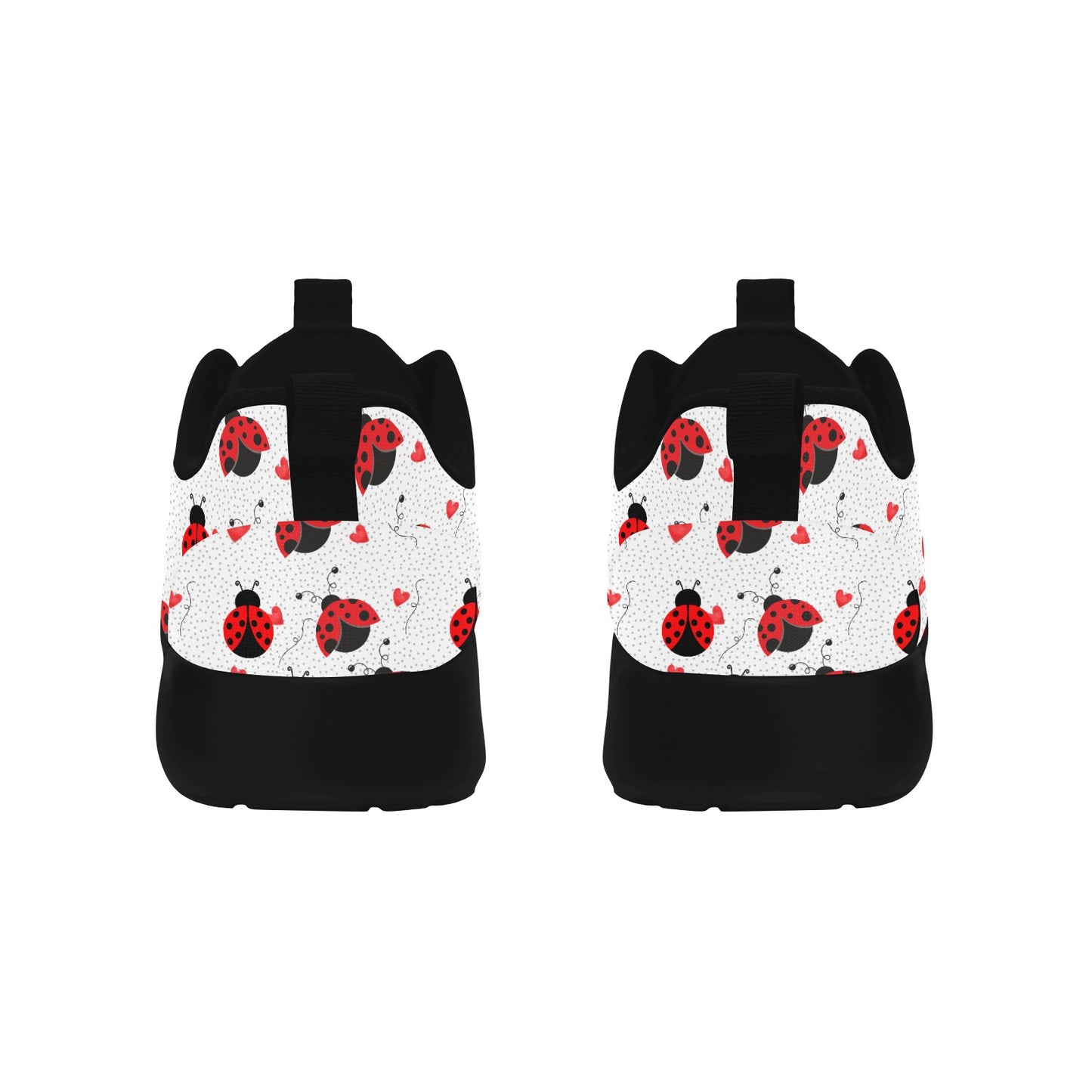Ladybugs Love Women's And Children's Sneakers, Ladybird Shoes Art, White & Black Sneakers, Lady Bug Shoes, Custom Sneakers