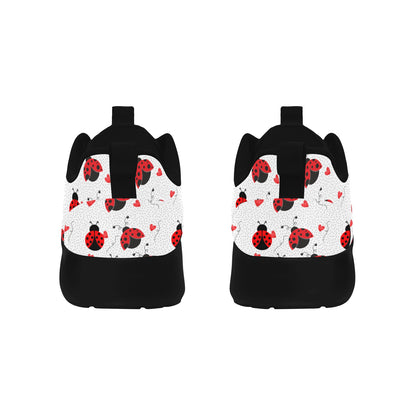 Ladybugs Love Women's And Children's Sneakers, Ladybird Shoes Art, White & Black Sneakers, Lady Bug Shoes, Custom Sneakers