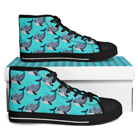 Urban Peak High Top Shoes | Cute Whale Watercolor Marine Sneakers