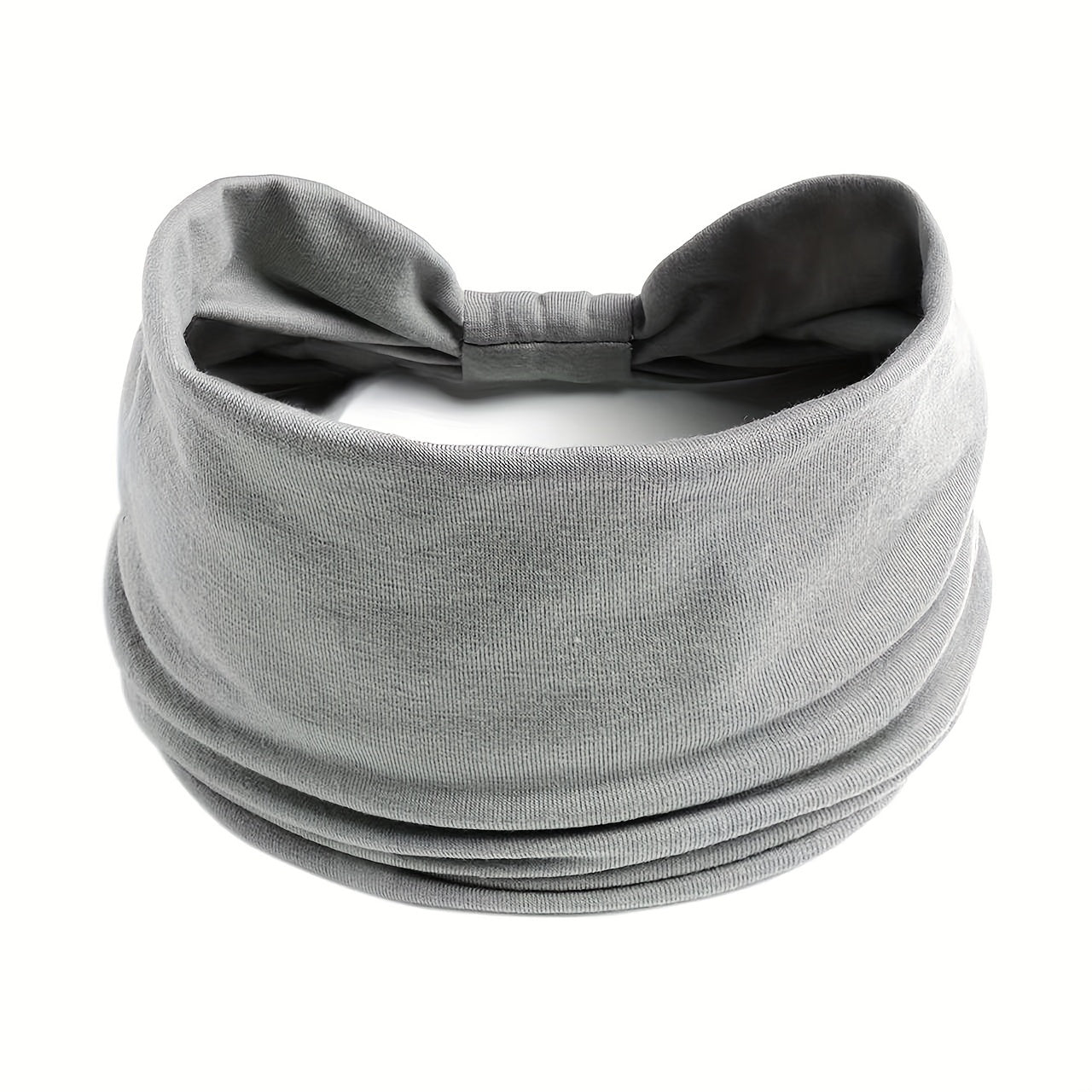 Women's Wide Headband, Solid Color Polyester, All-Season Stretchy Hair Wrap, Bohemian Thick Sports Yoga Turban Headband Accessory, Colorful Print Knotted Elastic Yoga Headband