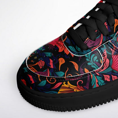 Core Low Shoes – Retro Floral Sneakers for Hippie Style