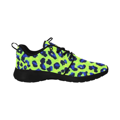 Extinction Women's Sneakers Black and Green Animal Print