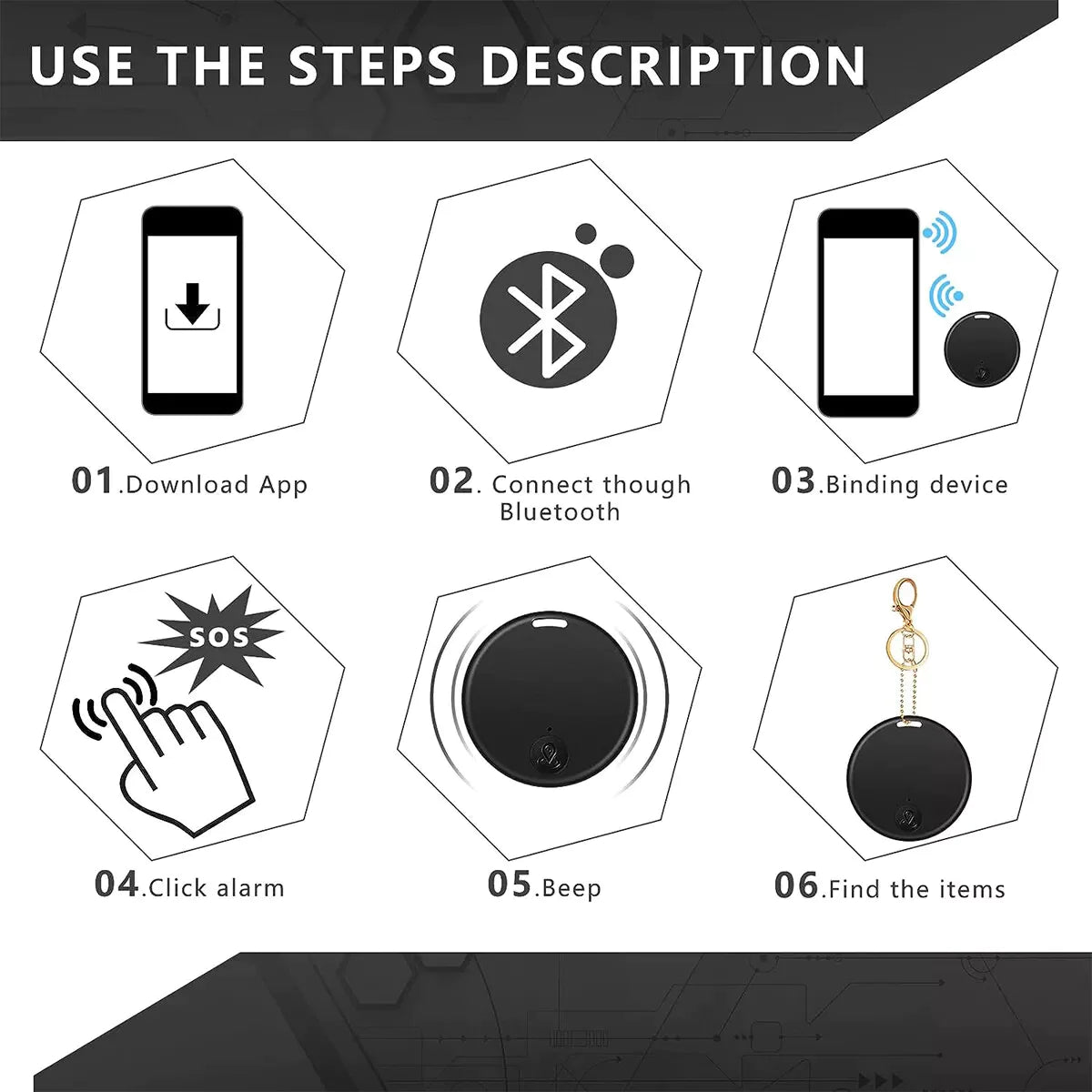 2 Mini Bluetooth GPS Trackers – Find Keys, Wallets & Bags Fast | Anti-Lost Smart Tag