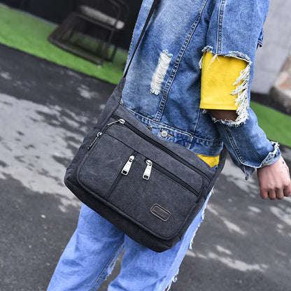 Canvas Shoulder Bag - Large Capacity Crossbody Bag