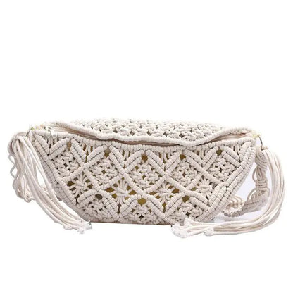 Bohemian Macrame Braid Fanny Pack for Beach Use