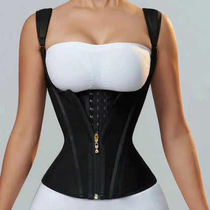 Retro Zipper Breasted Shapewear Top