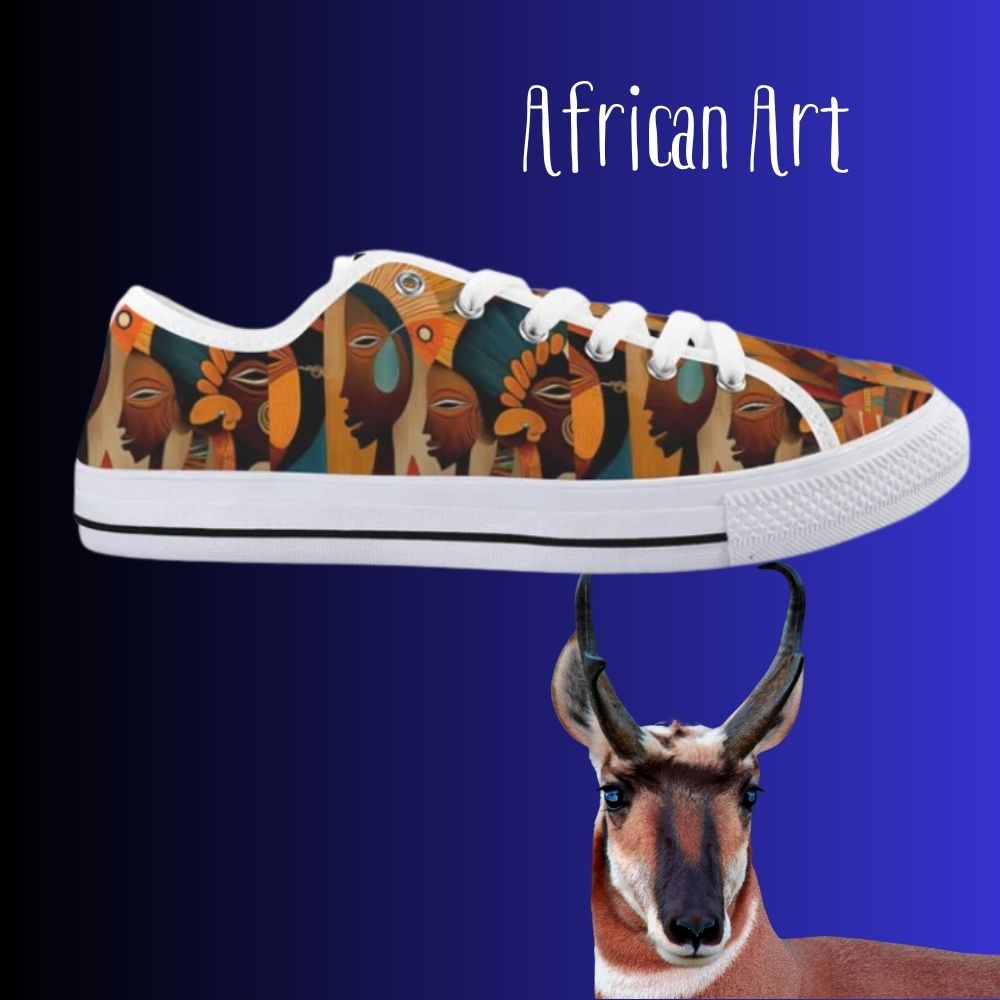 African Art  Low Top Women's Shoes