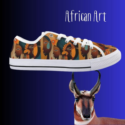 African Art  Low Top Women's Shoes