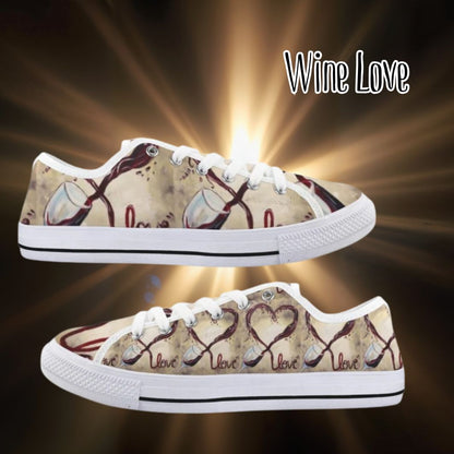 Love Wine Low Top Women's Shoes