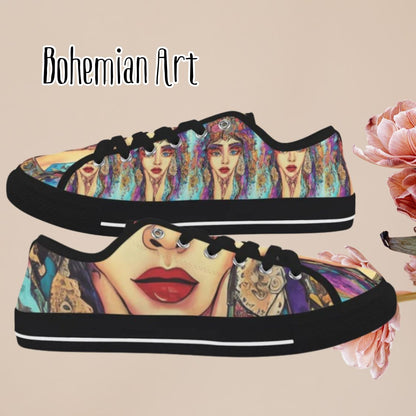 Bohemian Art Low Top Women's Shoes