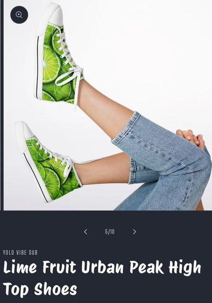 Lime Fruit Urban Peak High Top Shoes