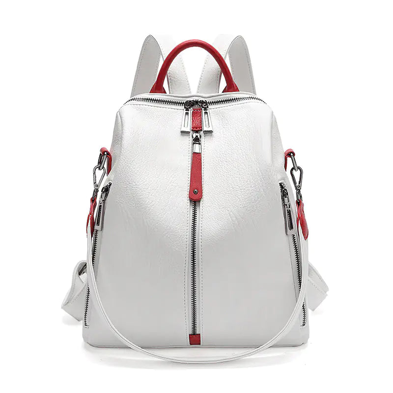 Trendy Women's Anti-Theft Soft Leather Backpack