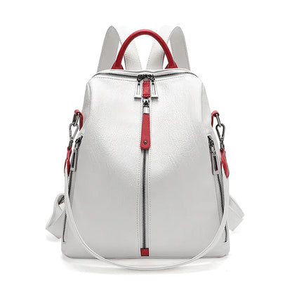 Trendy Women's Anti-Theft Soft Leather Backpack