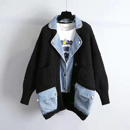Women's Oversized Patchwork Denim Jacket