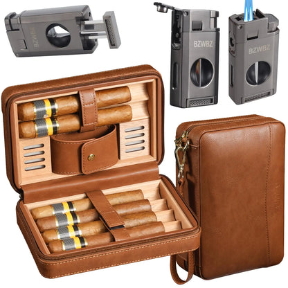 Deluxe Cigar Humidor Travel Case