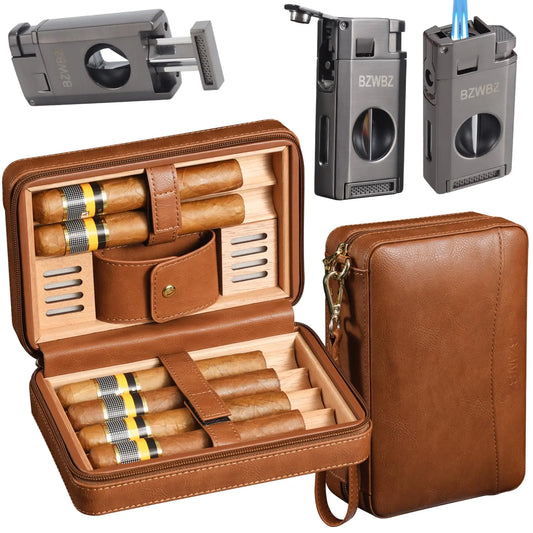 Deluxe Cigar Humidor Travel Case